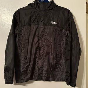 Minus Zero boys windbreaker rain jacket black size medium 10/12